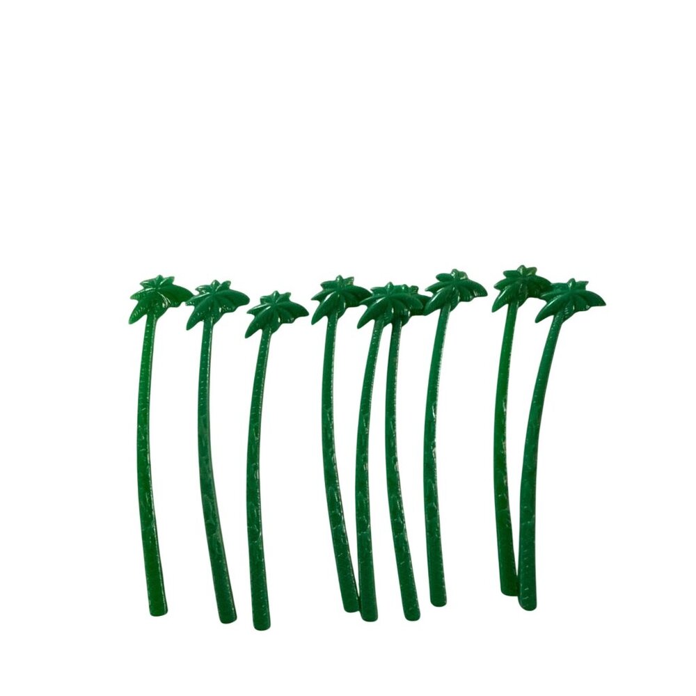Hilton Hotels Hawaii Swizzle Stir Sticks Set Of 9 Palm Tree Vacation Luau Souven
